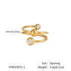 Xialing Gold Plated Ball Open Ring