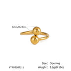 Xialing Gold Plated Ball Open Ring
