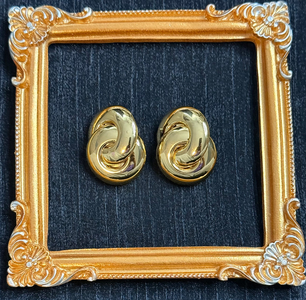 Spiral Statement Earrings | Bold Swirl Drop Earrings | Melanite Jewels