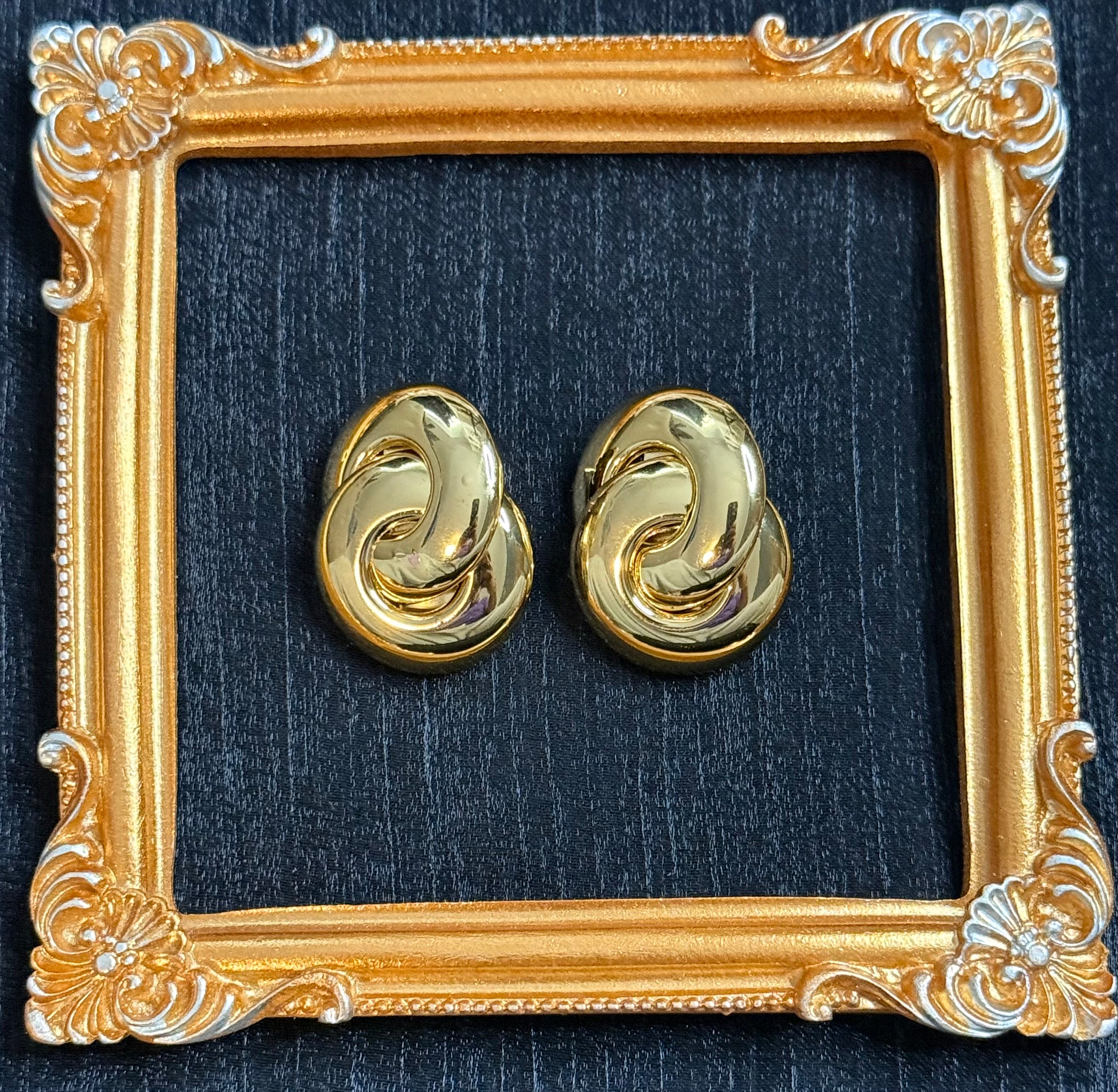 Spiral Statement Earrings | Bold Swirl Drop Earrings | Melanite Jewels