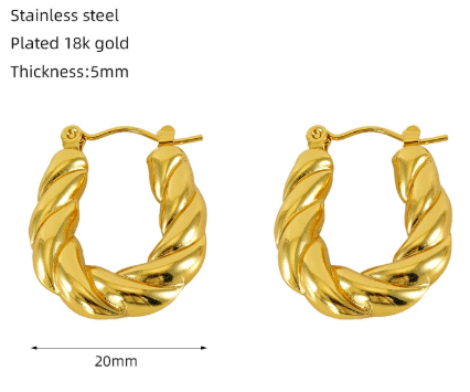 Gold Plated Hoop Earrings | Classic Everyday Hoops | Melanite Jewels