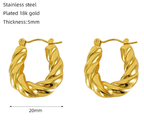 Gold Plated Hoop Earrings | Classic Everyday Hoops | Melanite Jewels
