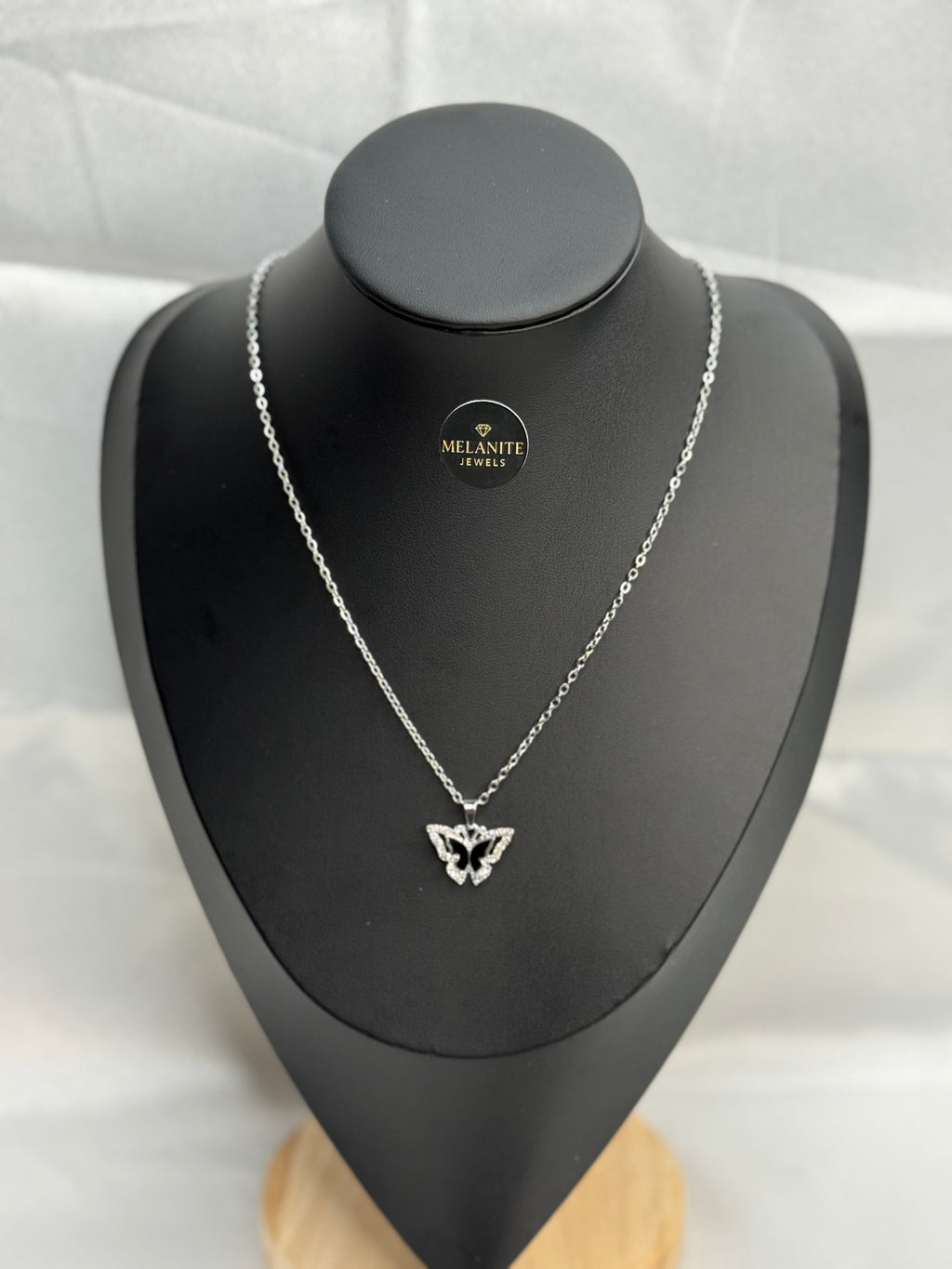 Silver Plated Butterfly Pendant Necklace | Dainty Layering Chain