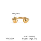 Xialing Gold Plated Ball Open Ring