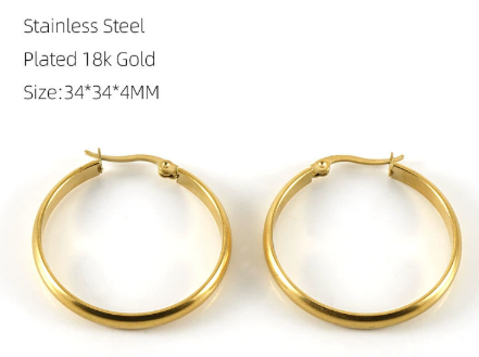 4mm big hoops