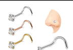 Stainless Steel Zircon Nose Stud 2.5mm | Crystal Nose Ring