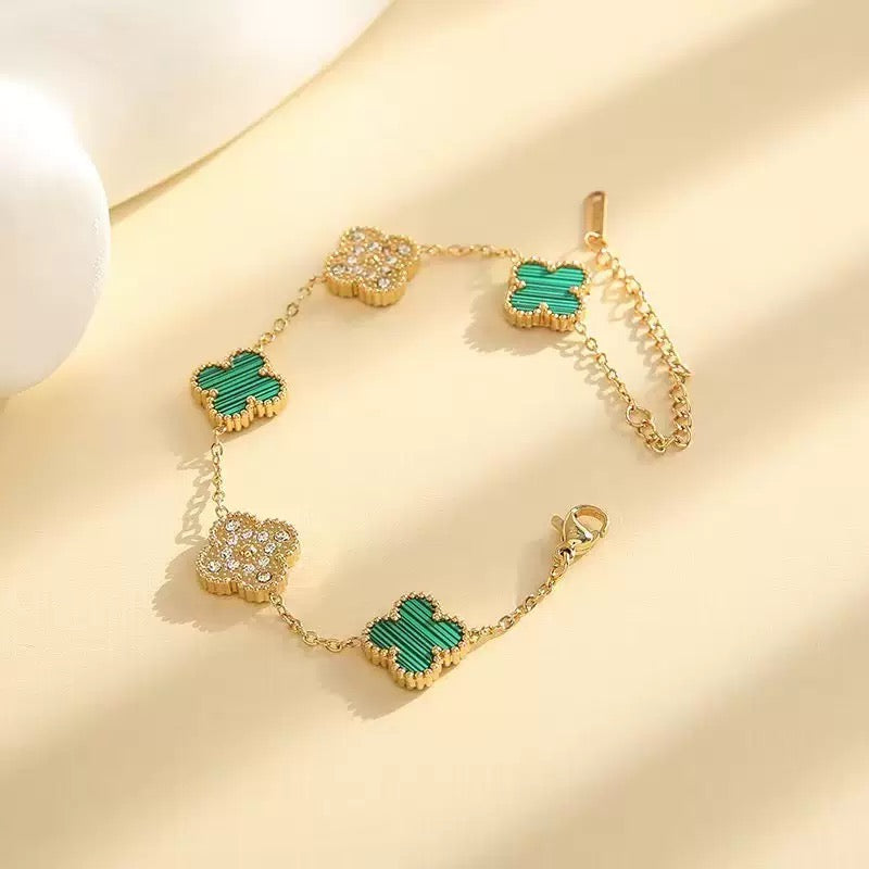 Melanite flower Bracelet