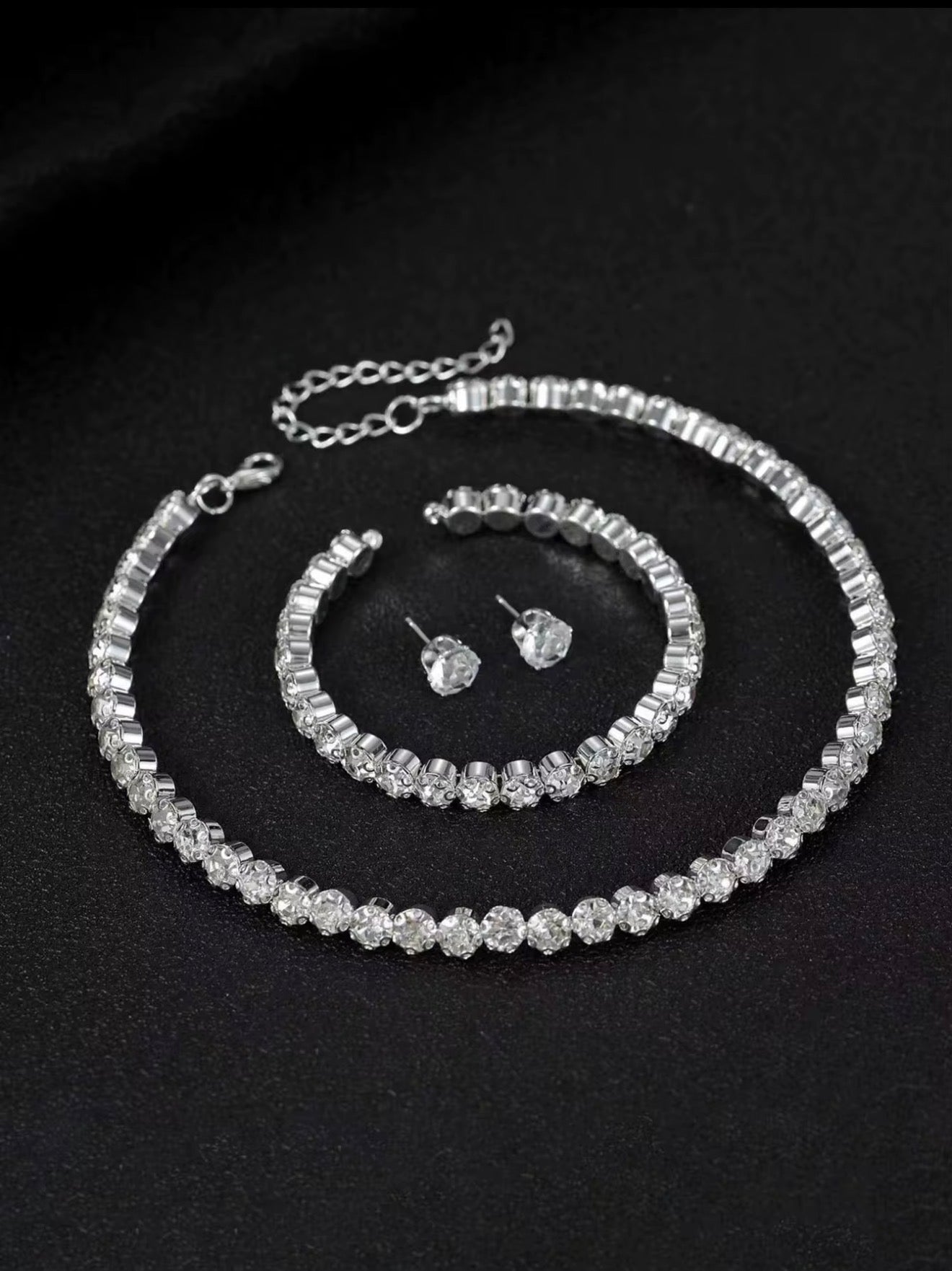 Crystal Rhinestone Choker Set