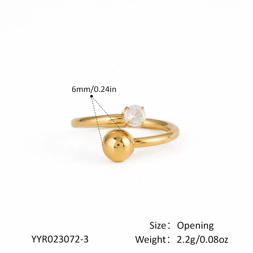 Xialing Gold Plated Ball Open Ring