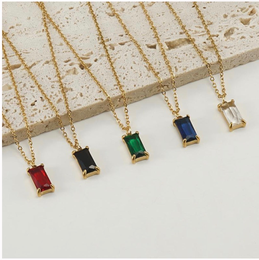 18K Gold Plated Colourful Enamel Pendant Necklace | Vibrant Charm Chain