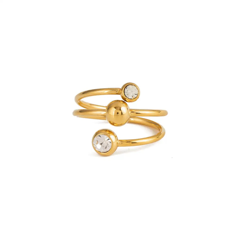 Xialing Gold Plated Ball Open Ring