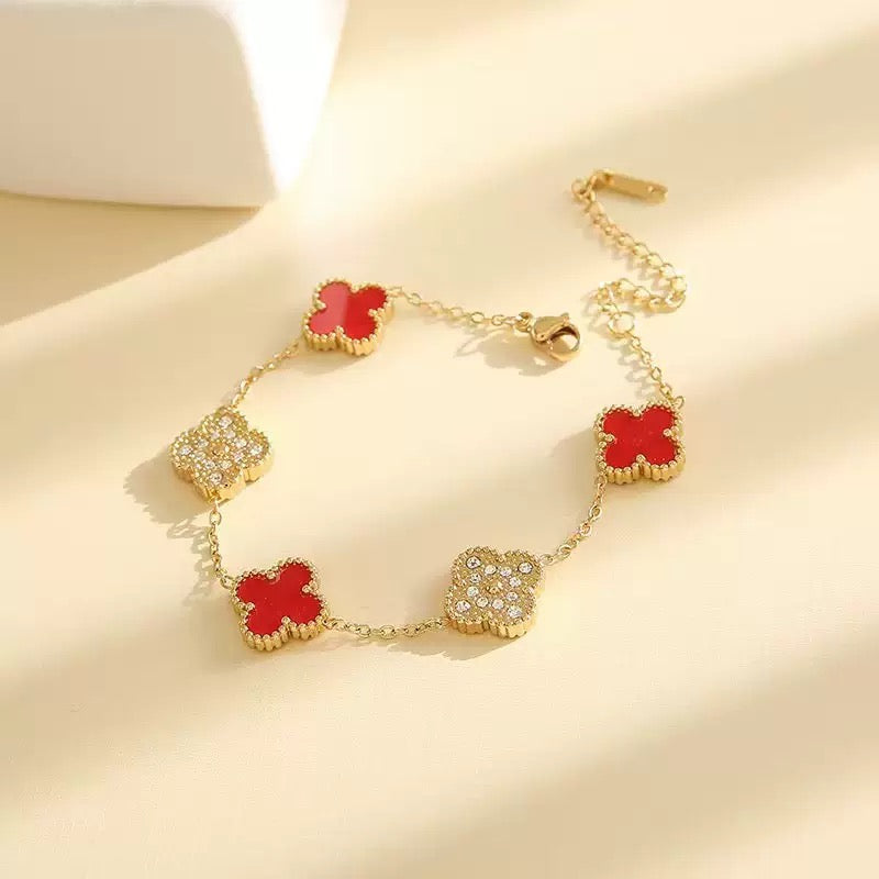 Melanite flower Bracelet