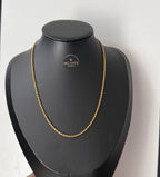 Twist Chain Necklace | Gold Plated Rope Chain | Melanite Jewels