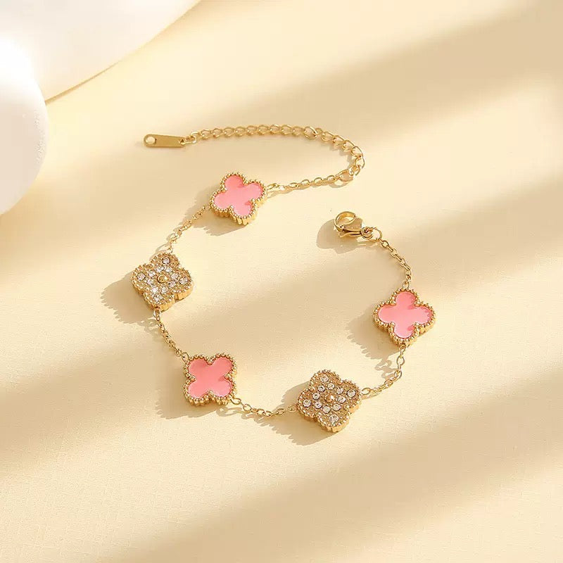 Melanite flower Bracelet
