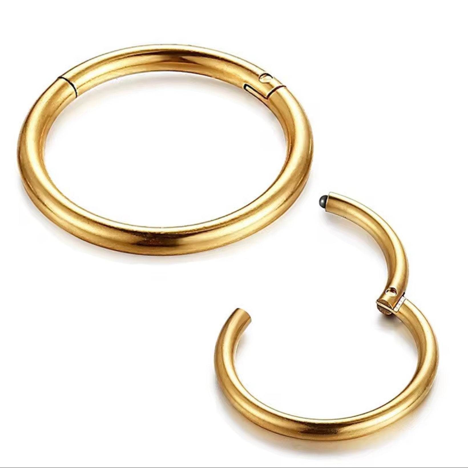 18K Gold Plated Nose Ring 1.2mm | Dainty Hoop Piercing