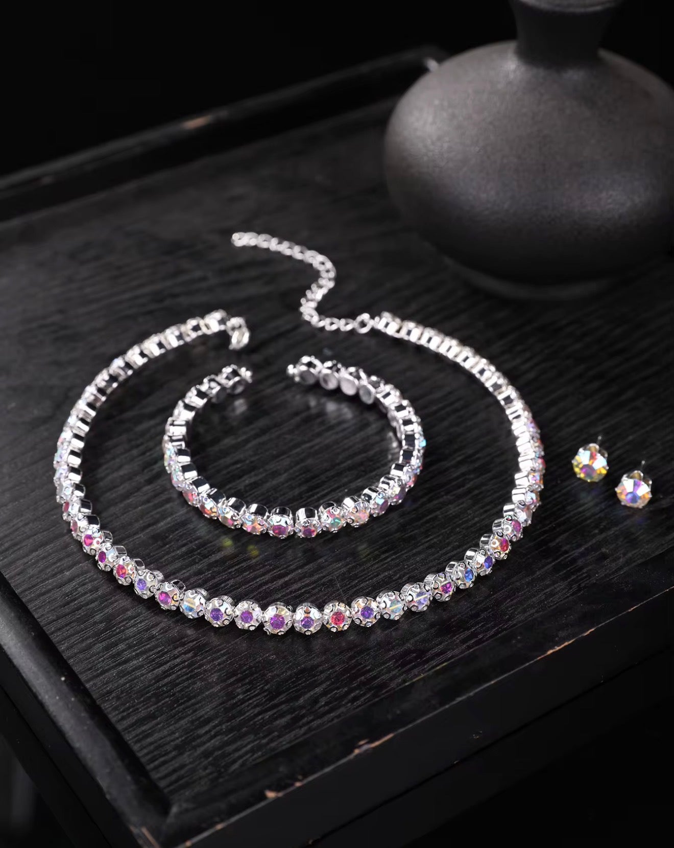 Crystal Rhinestone Choker Set