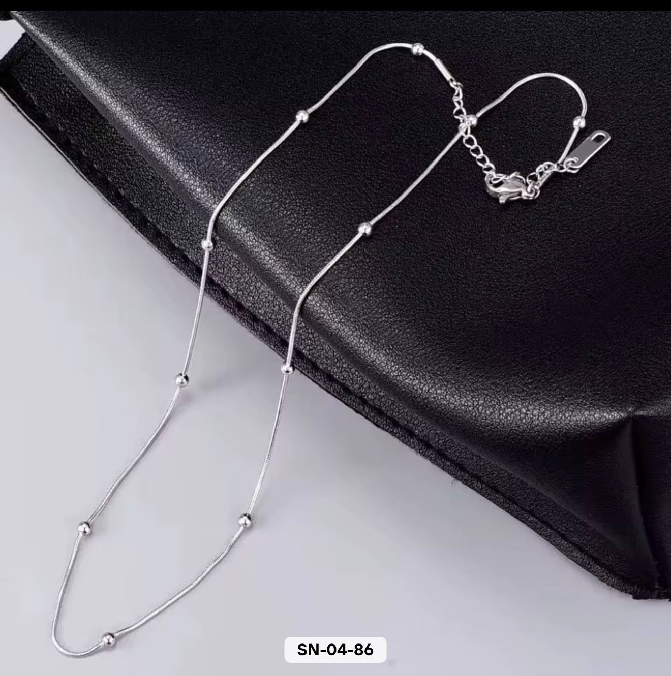 Silver Plated Ball Chain Necklace | Minimalist Bead Chain