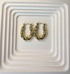 Gold Plated Hoop Earrings | Classic Everyday Hoops | Melanite Jewels
