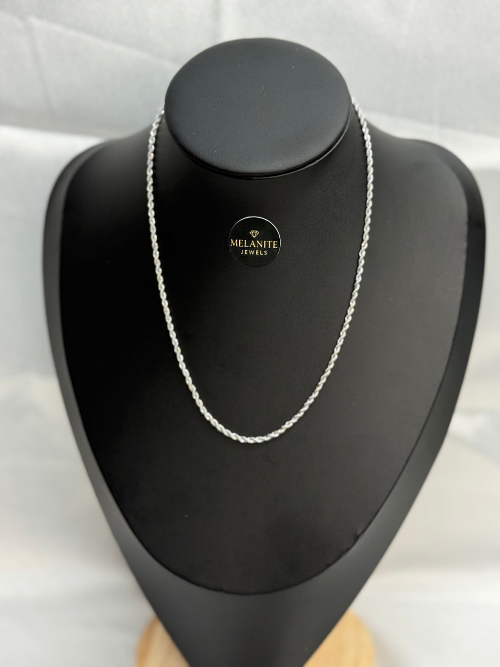 Twist Chain Necklace | Gold Plated Rope Chain | Melanite Jewels