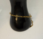 Adjustable Hand Chain Bracelet | Gold Plated Slave Bracelet | Melanite Jewels