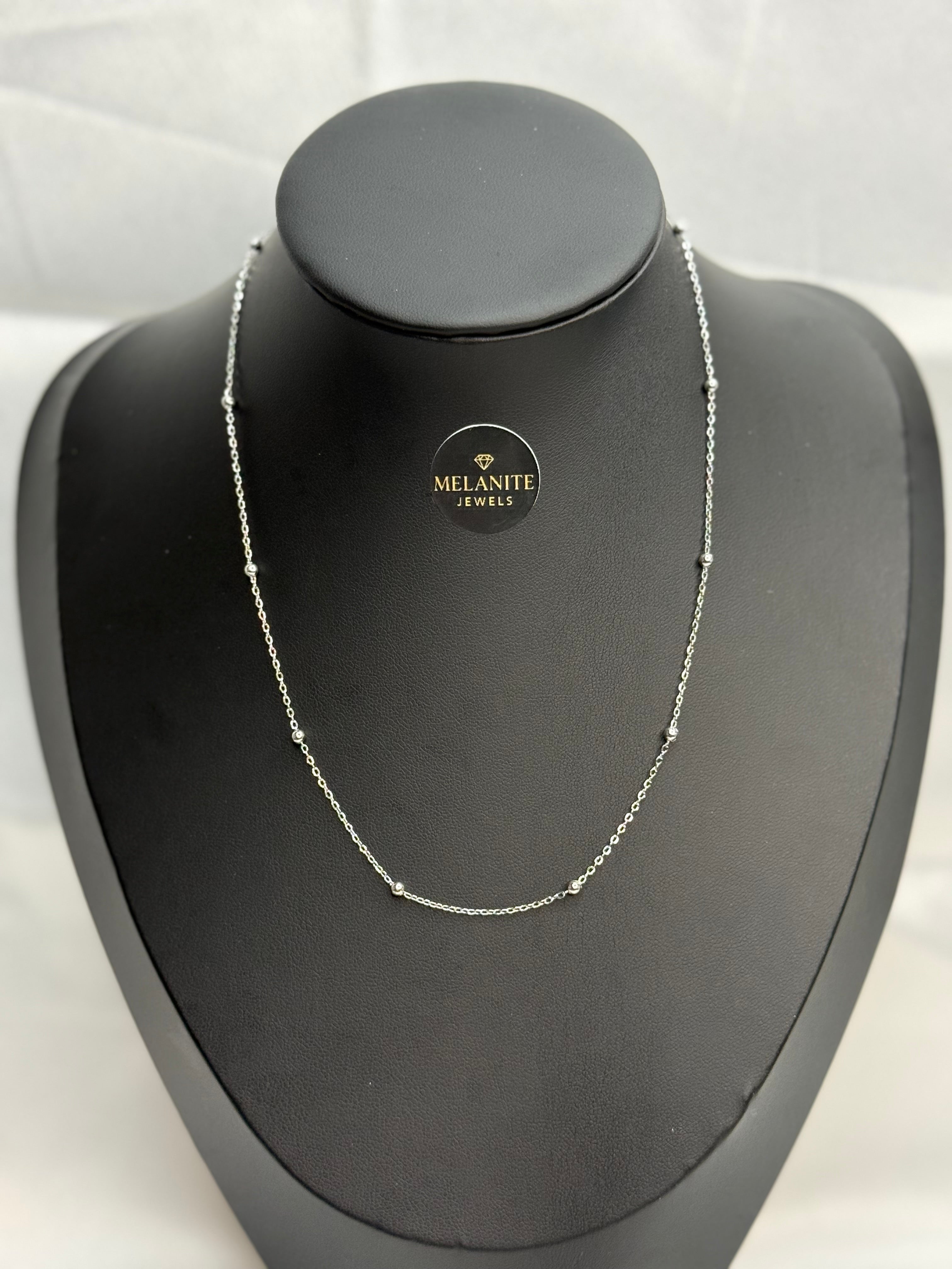 Sterling Silver Ball Pendant Necklace | Minimalist Chain