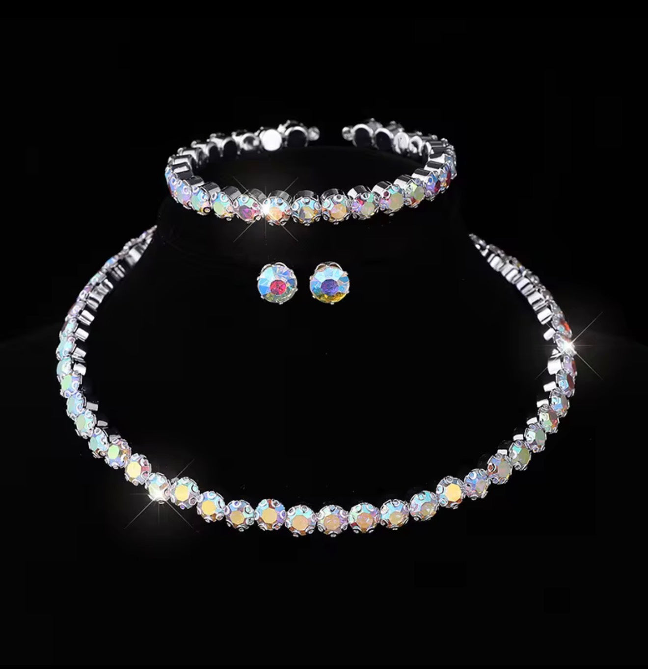 Crystal Rhinestone Choker Set