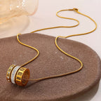 Roman number pendant and chain