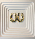 Gold Plated Hoop Earrings | Classic Everyday Hoops | Melanite Jewels
