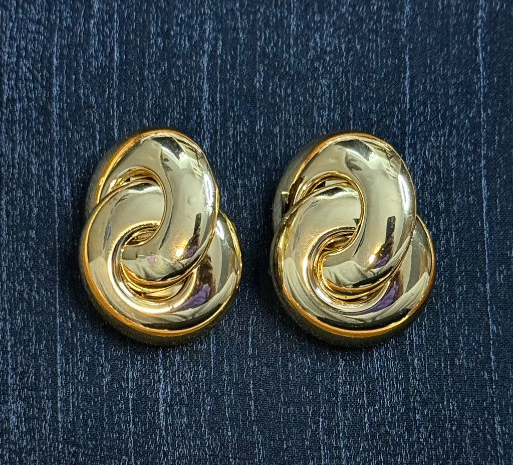 Spiral Statement Earrings | Bold Swirl Drop Earrings | Melanite Jewels