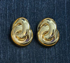 Spiral Statement Earrings | Bold Swirl Drop Earrings | Melanite Jewels