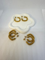 Twist hoop earring