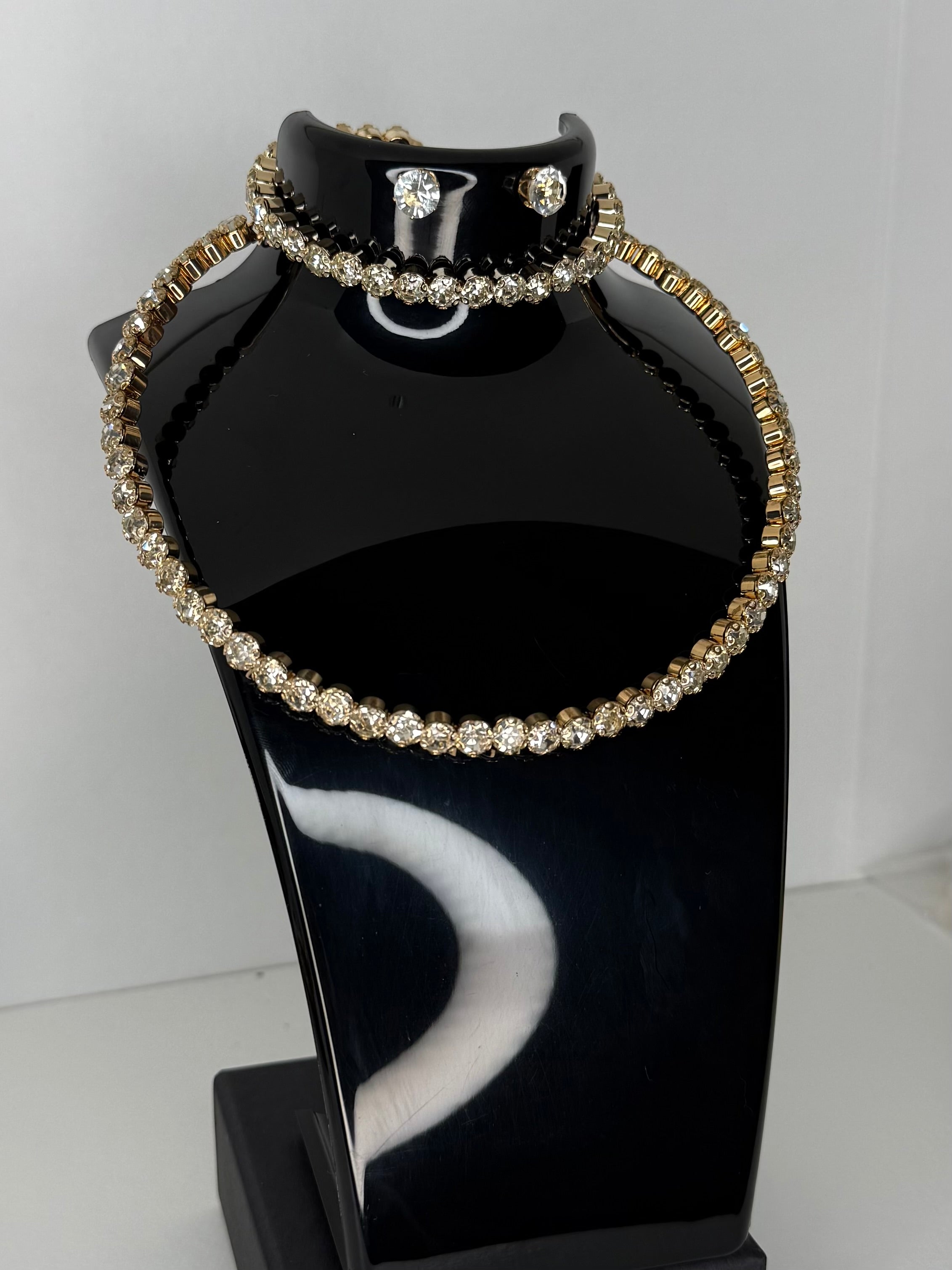Crystal Rhinestone Choker Set