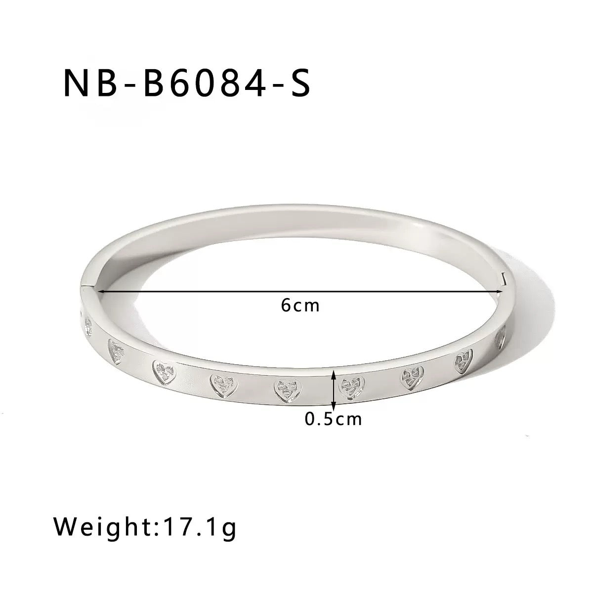 Titanium Steel Zircon Inlaid Bracelet | Crystal Bangle | Melanite Jewels
