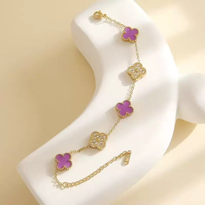 Melanite flower Bracelet