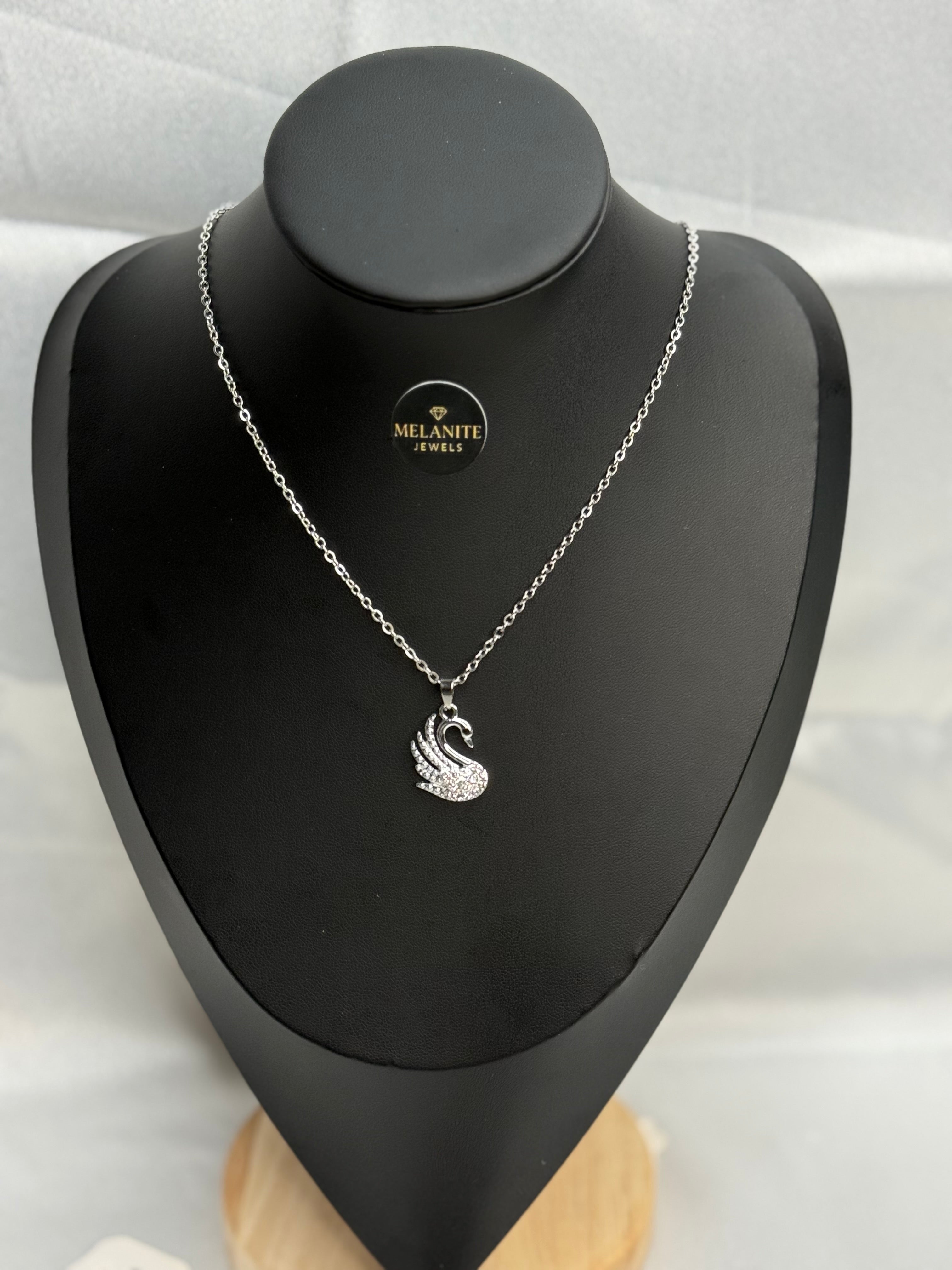 Swan Pendant Necklace | Elegant Bird Charm Chain