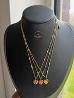 Love Heart Pendant Necklace | Romantic Gold Plated Chain