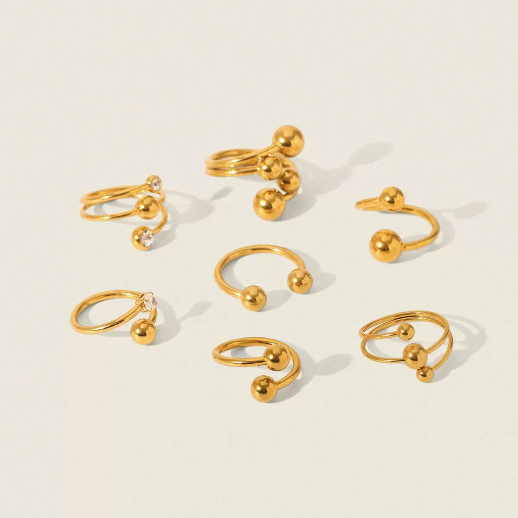 Xialing Gold Plated Ball Open Ring