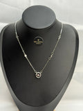 Silver Plated Circle Pendant Necklace | Minimalist Halo Chain