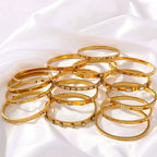 Titanium Steel Zircon Inlaid Bracelet | Crystal Bangle | Melanite Jewels
